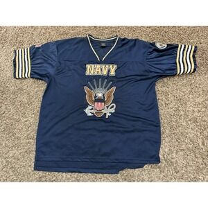 United States Navy Football Jersey Navy Blue JWM Mesh Bald Eagle Mens Size 2XL